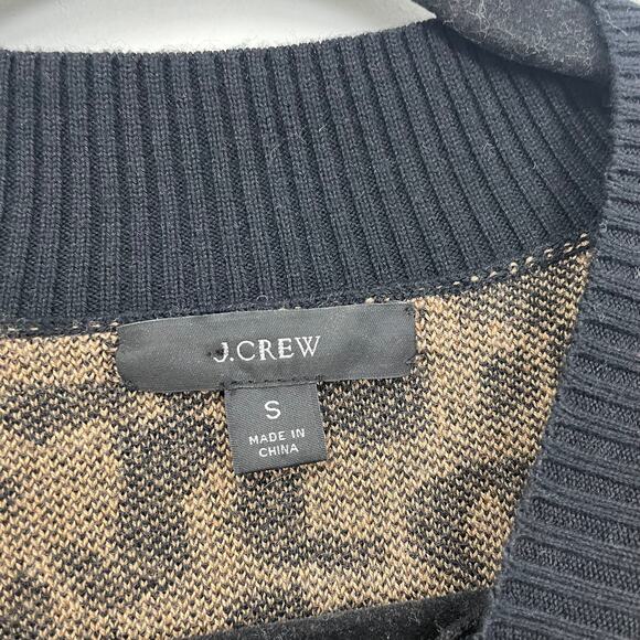 J. Crew Animal Print Knit Sweater Dress Small - Picture 3 of 6
